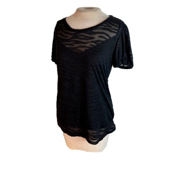 INC International Concepts Tops - INC International Concepts Burnout Zebra Knit Top